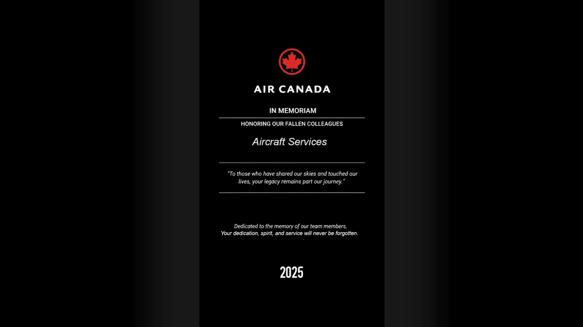 Honoring Our Fallen Colleagues - In Memoriam Aircraft Services 2025