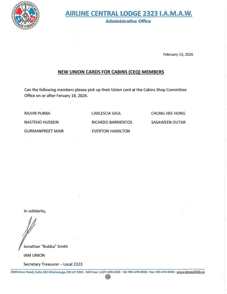 NEW UNION CARDS FOR CABINS (CEQ) MEMBERS - 20260213103417477