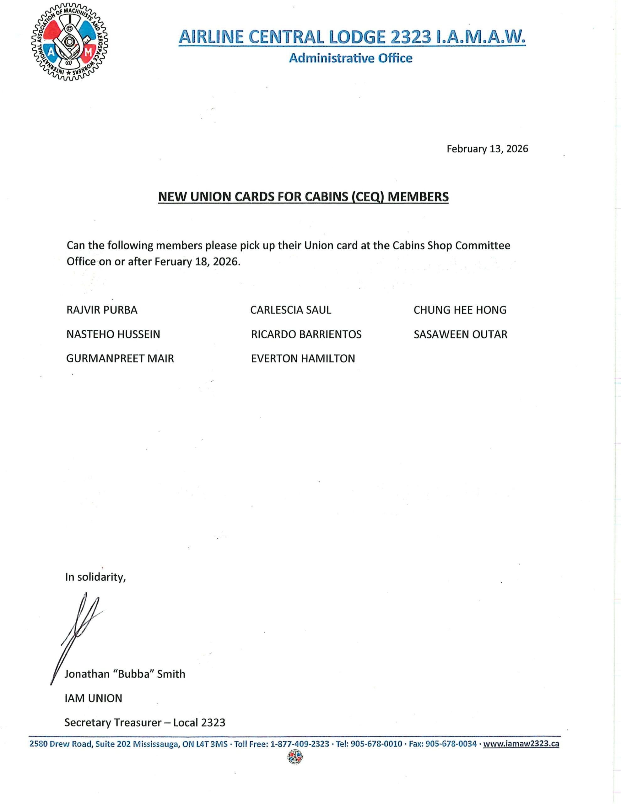 NEW UNION CARDS FOR CABINS (CEQ) MEMBERS - 20260213103417477