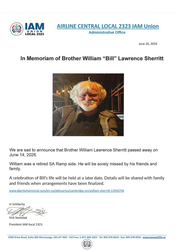 In Memory of Brother William Lawrence Sherritt