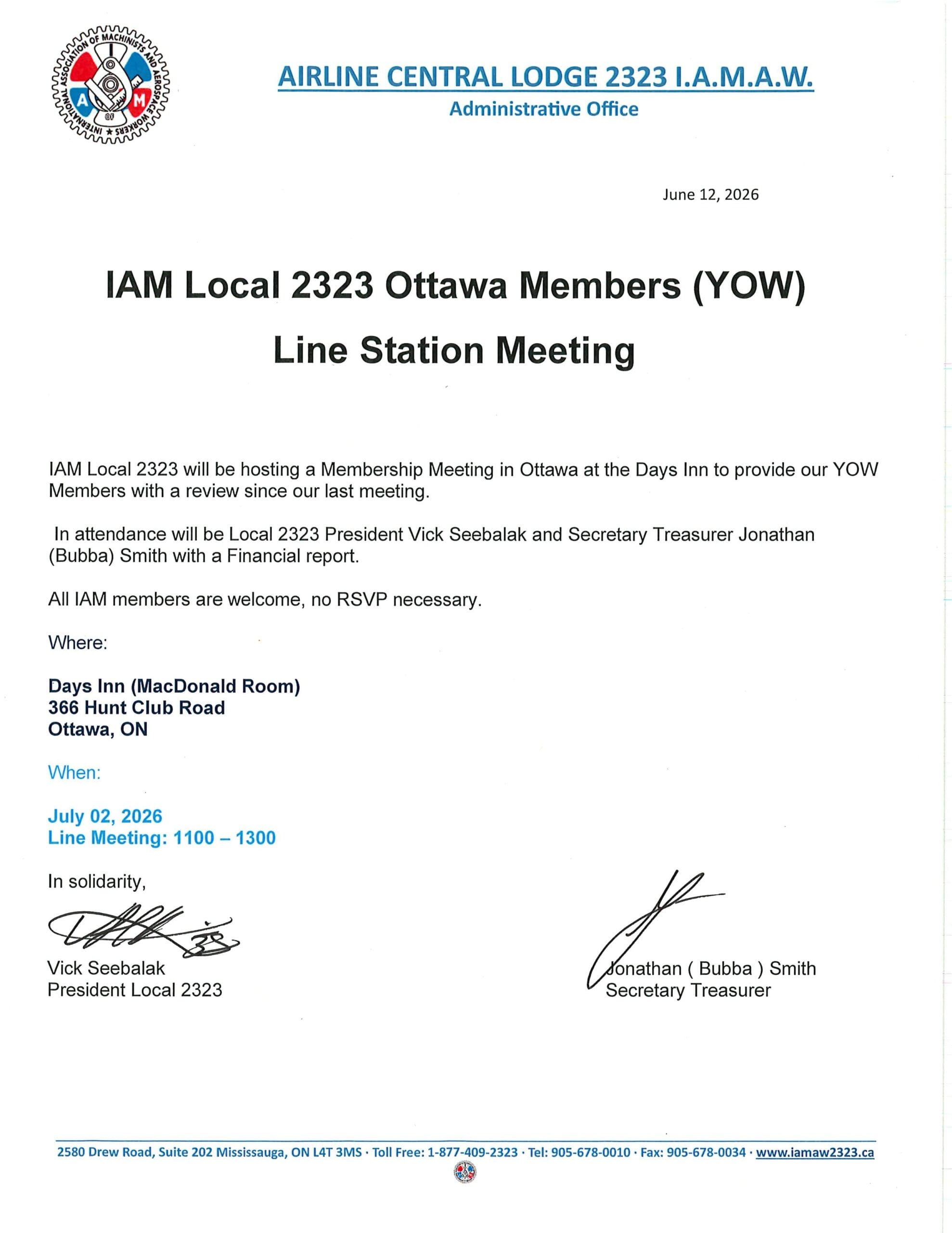 ottawa line meeting june 2026 new