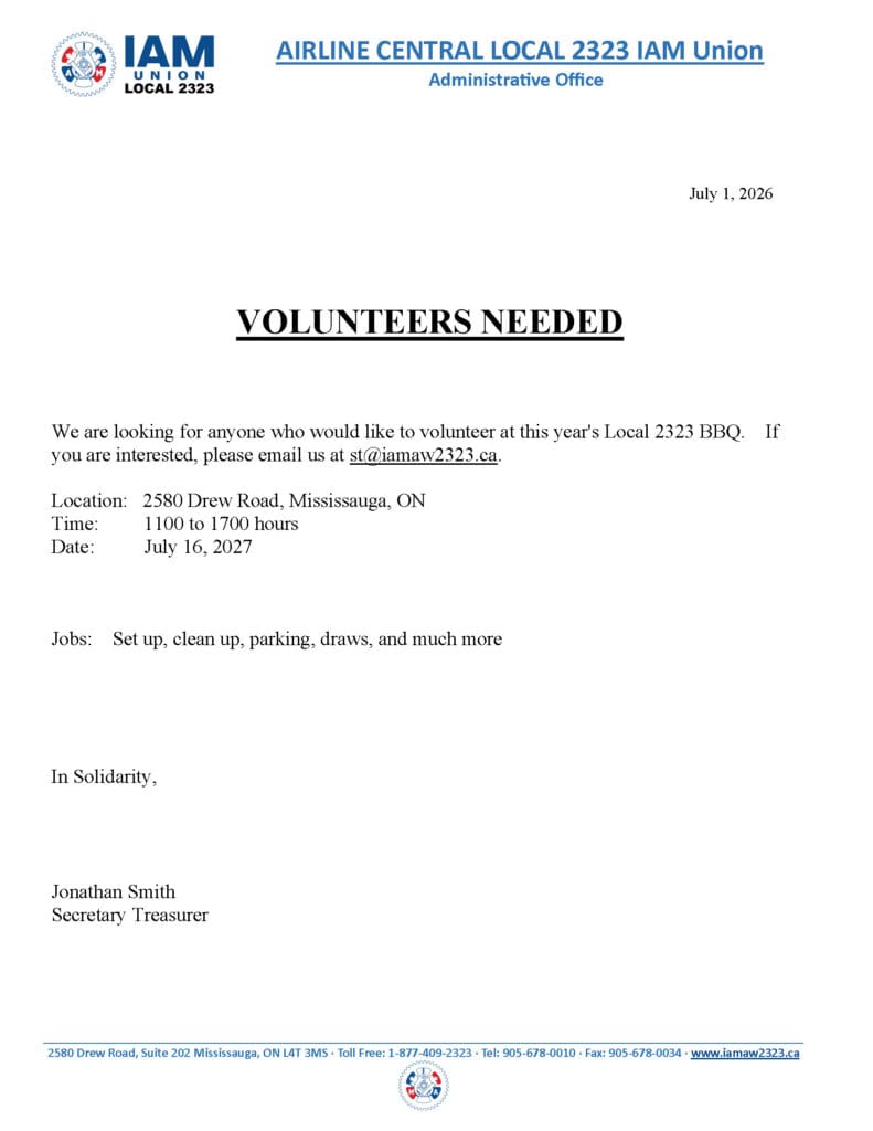IAM-Union-BBQ Volunteers